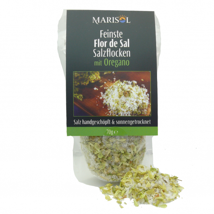 Flor de Sal von Marisol® feinste Salzflocken mit Oregano