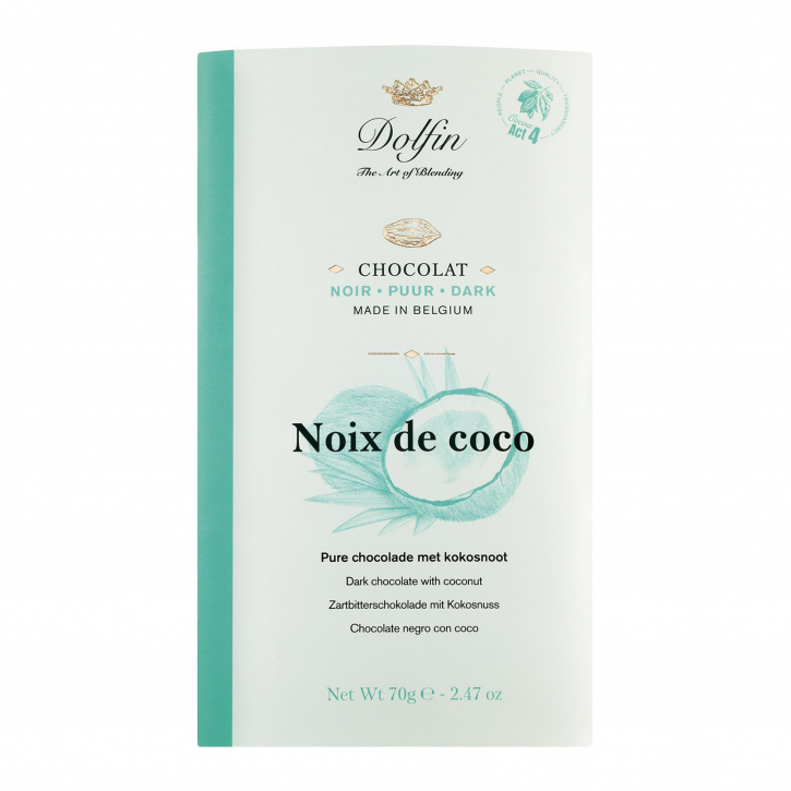 Noix de coco - Zartbitterschokolade mit Kokosnuss