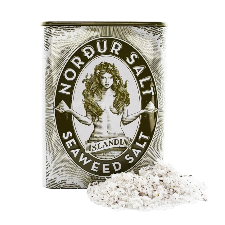 Norður Salt - Meersalzflocken aus Island mit Algen - Metallbox