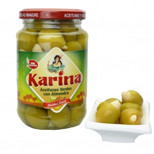 Karina - grüne Oliven mit Mandeln gefüllt