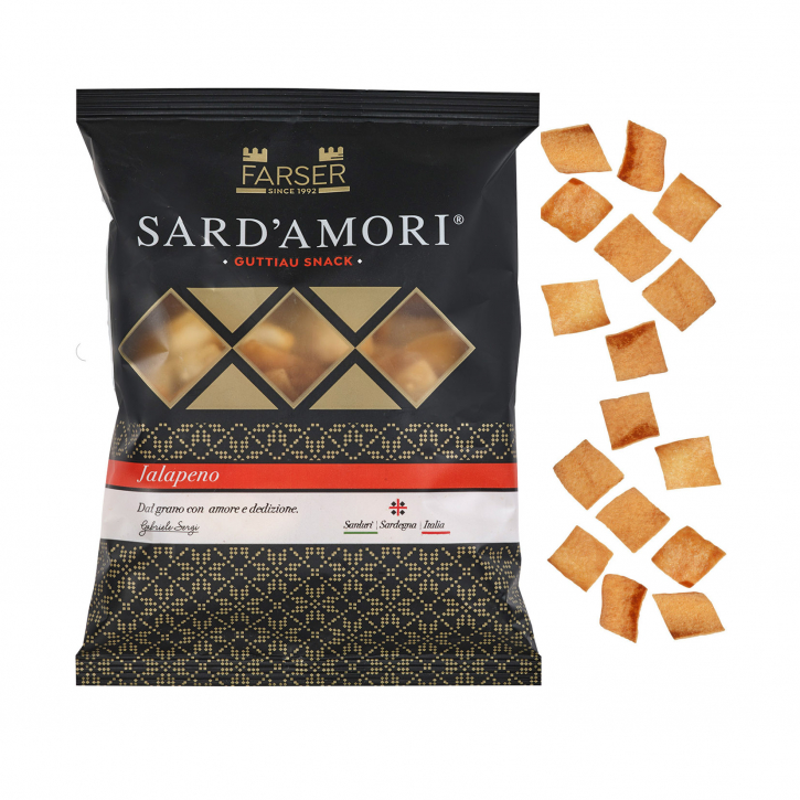 Sardische Chips - SARD'AMORI Guttiau Snack - Jalapeno