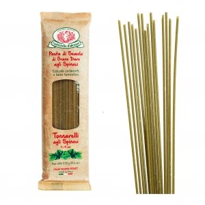 Tonnarelli - italienische Nudeln mit Spinat